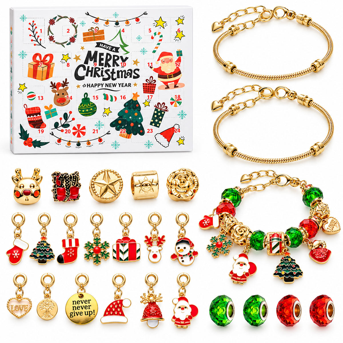 DIY Charm Bracelet Making Kit Gift For Family |  Advent Calendar With Charm