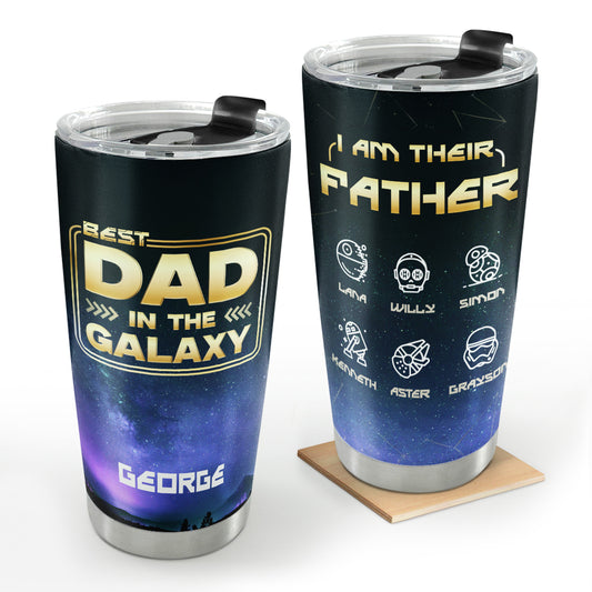 Best Dad In The Galaxy - Personalized Stainless Steel Tumbler SSTHA03