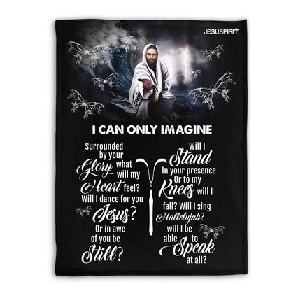 Jesuspirit | Faithful Gift For Church Members | Jesus And Butterfly | I Can Only Imagine | Fleece Blanket FBHN624