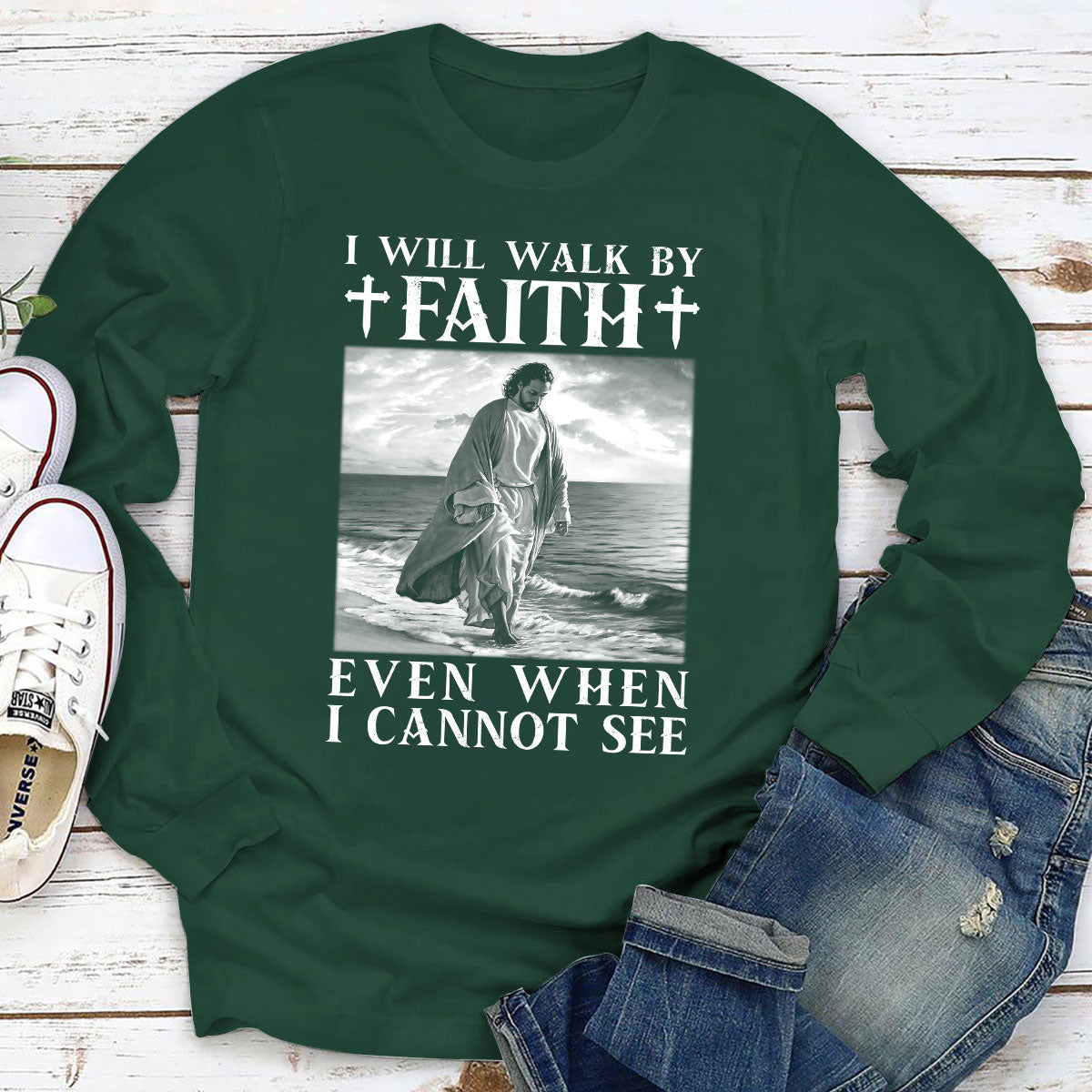 Must-Have Unisex Long Sleeve - I Will Walk By Faith NUHN253