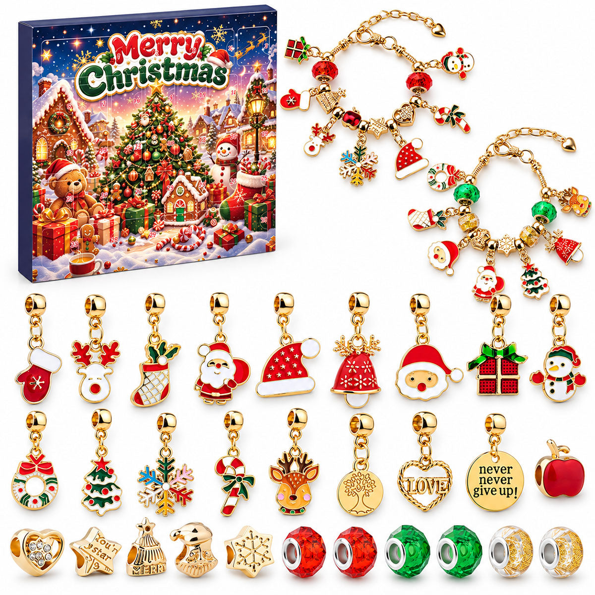 DIY Charm Bracelet Making Kit Gift For Family |  Advent Calendar With Charm