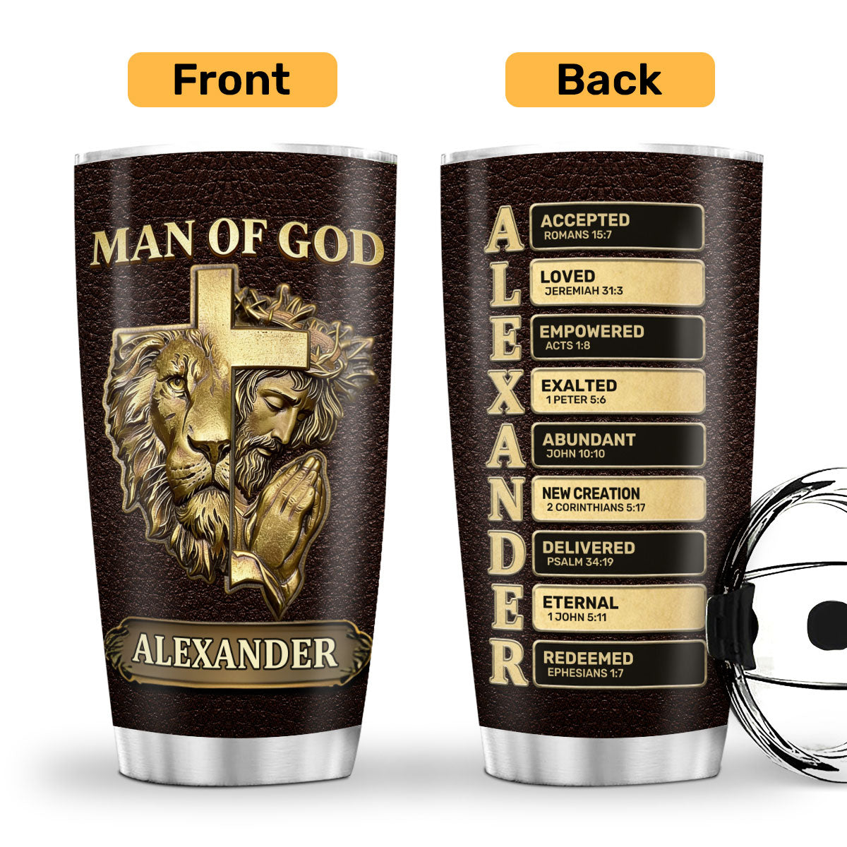 Man Of God | Personalized Stainless Steel Tumbler