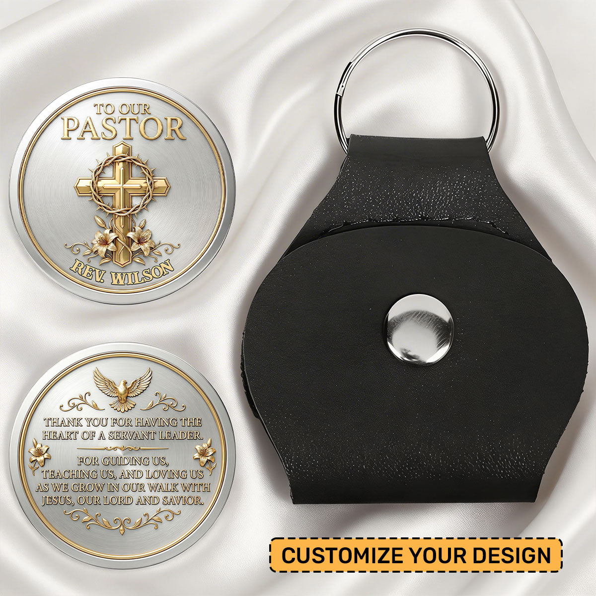 To Our Pastor For Having The Heart Of A Servant Leader | Personalized Pocket Hug