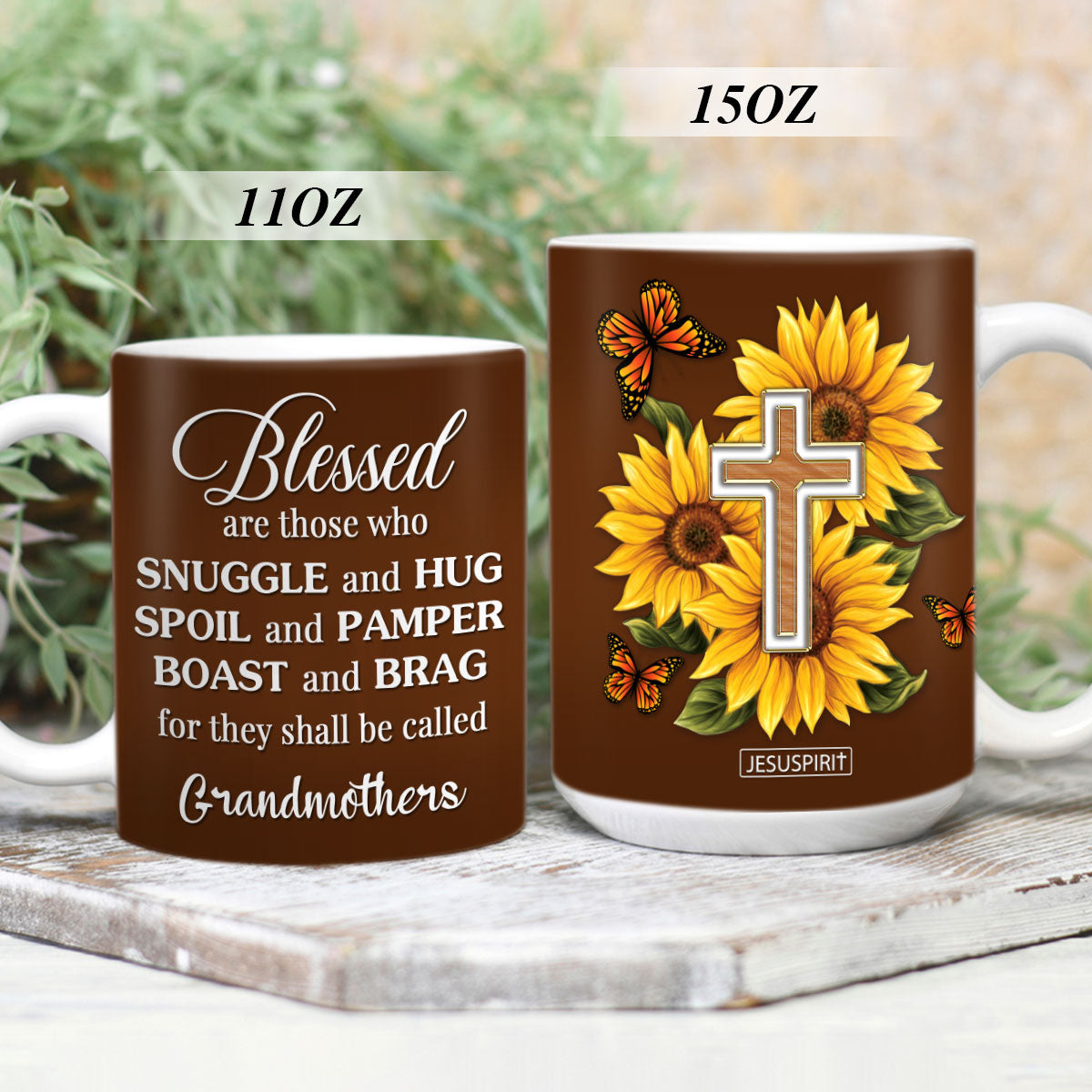Blessed Are Those Who Snuggle And Hug - Beautiful Personalized Sunflower White Ceramic Mug NUH329