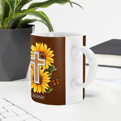 Blessed Are Those Who Snuggle And Hug - Beautiful Personalized Sunflower White Ceramic Mug NUH329