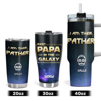 Best Dad In The Galaxy - Personalized Stainless Steel Tumbler SSTHA03