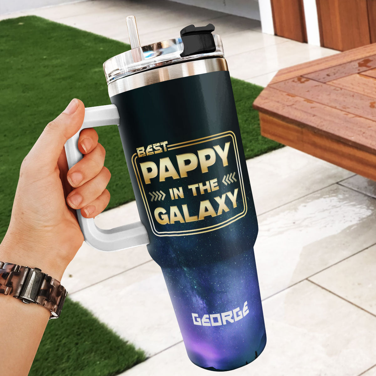 Best Dad In The Galaxy - Personalized Stainless Steel Tumbler SSTHA03