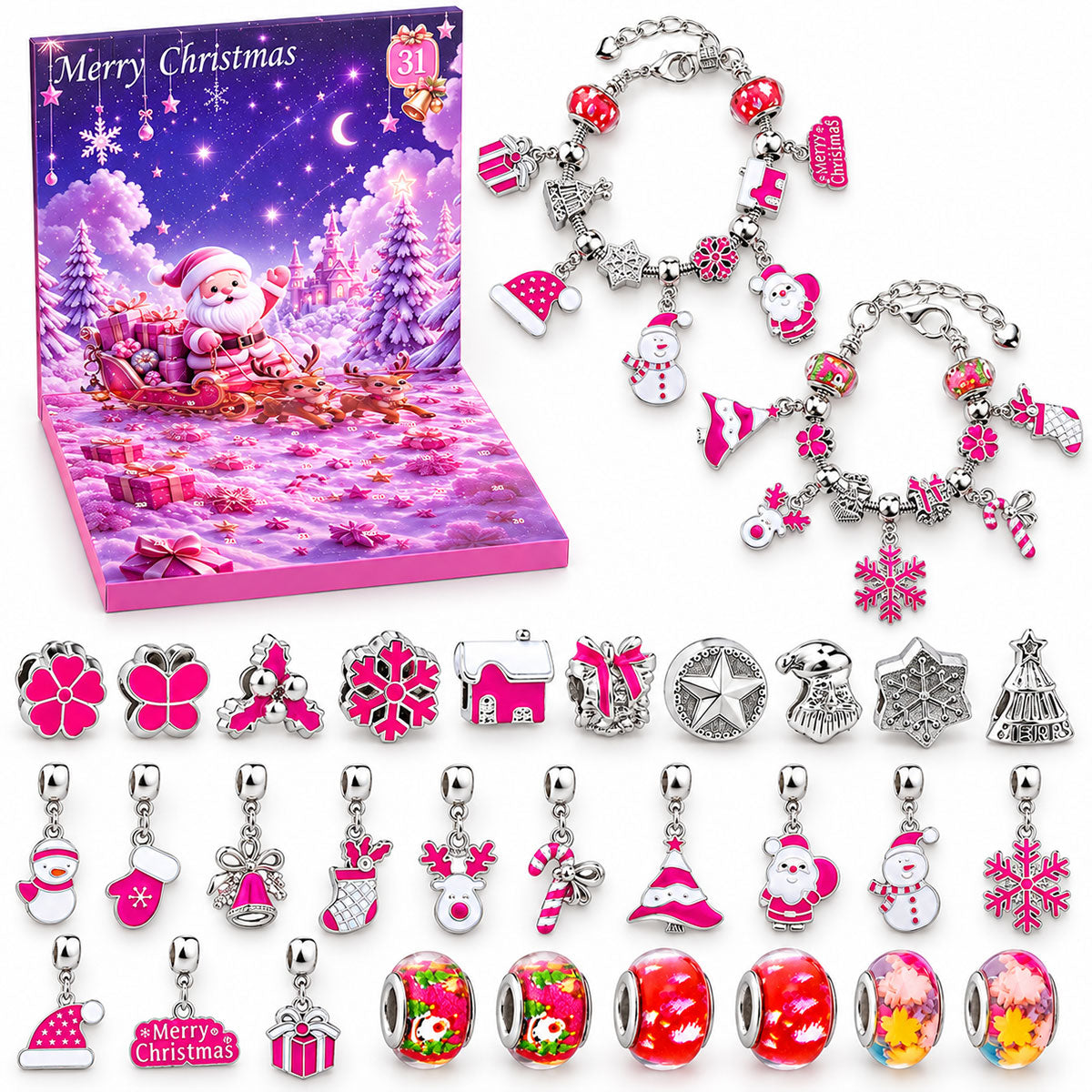 DIY Charm Bracelet Making Kit Gift For Family |  Advent Calendar With Charm