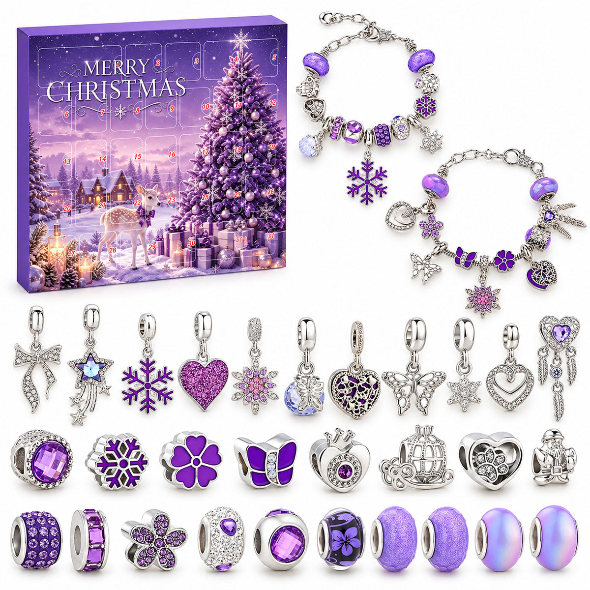 DIY Charm Bracelet Making Kit Gift For Family |  Advent Calendar With Charm