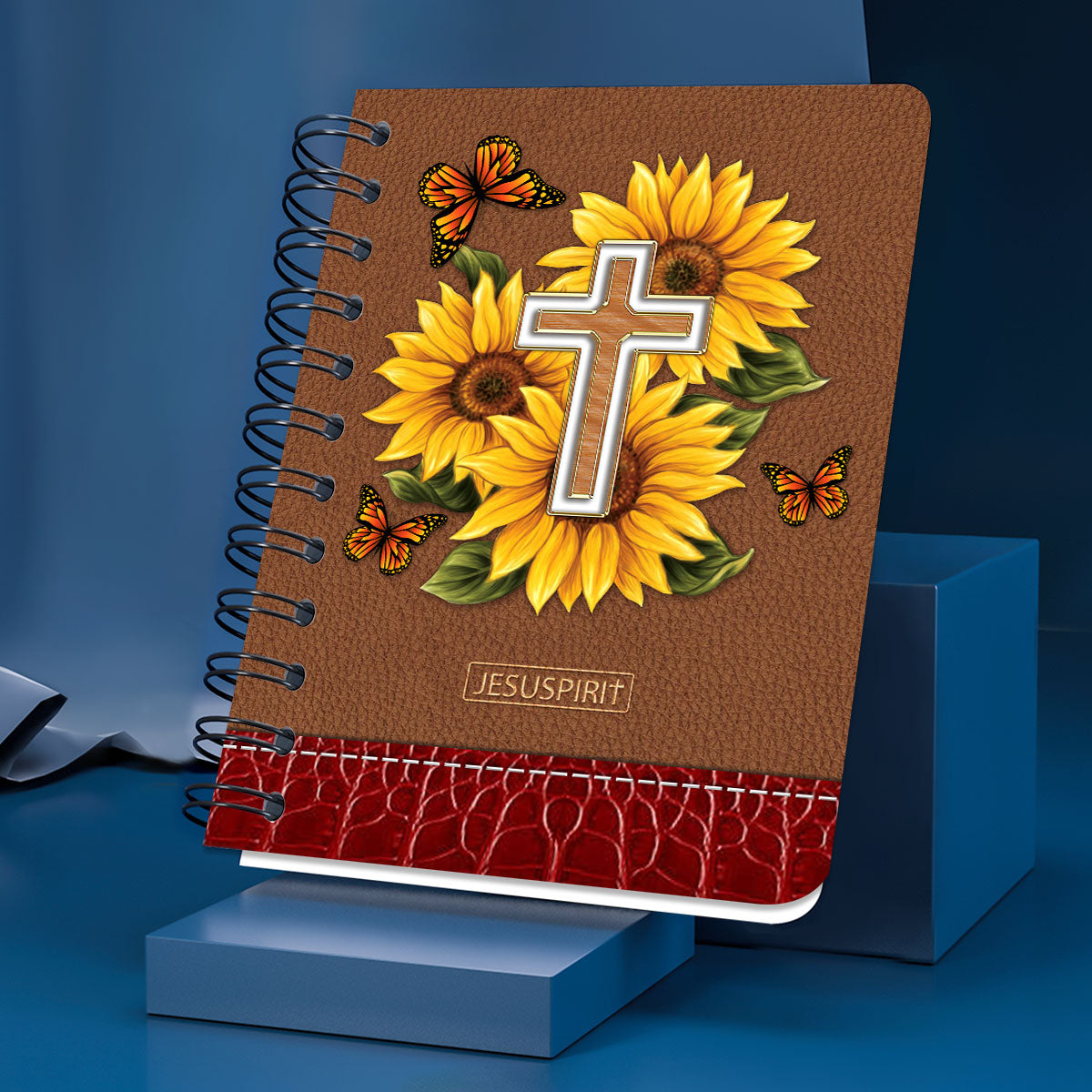 Gorgeous Personalized Sunflower Spiral Journal - Blessed Are Those Who Snuggle And Hug NUH329