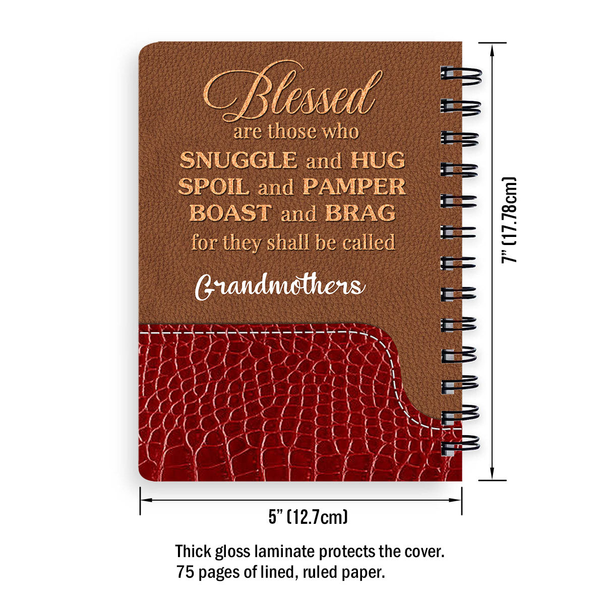 Gorgeous Personalized Sunflower Spiral Journal - Blessed Are Those Who Snuggle And Hug NUH329