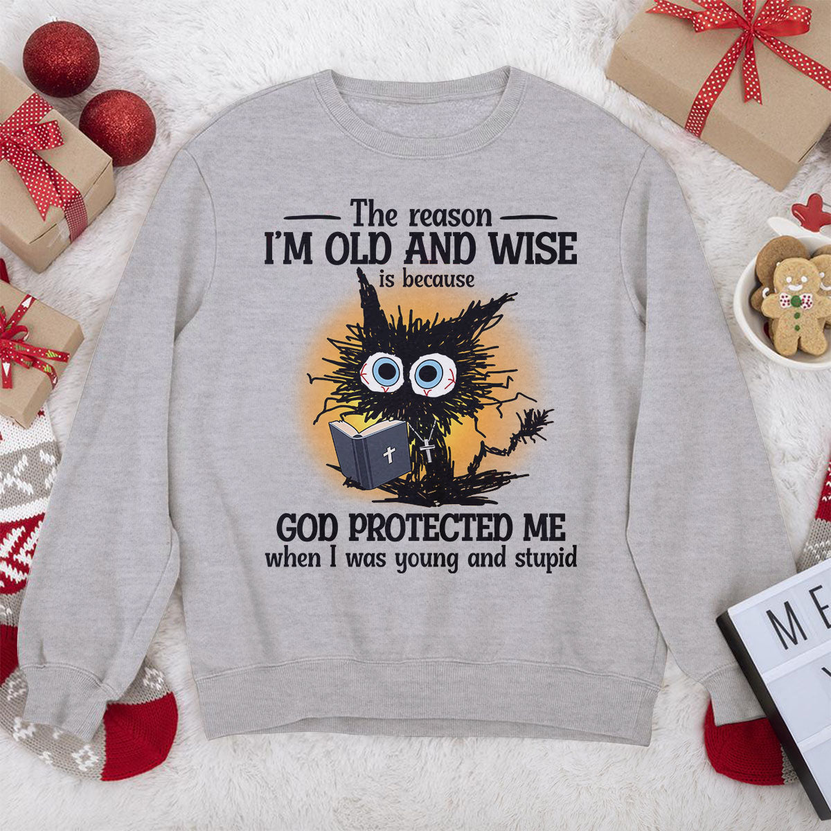 Awesome Christian Unisex Sweatshirt - God protected me 2DUSNAHN1001B