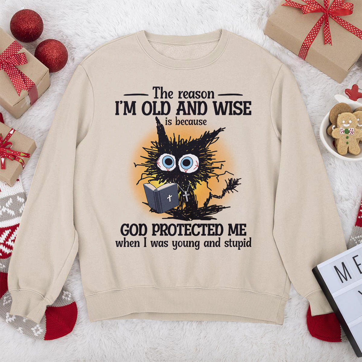 Awesome Christian Unisex Sweatshirt - God protected me 2DUSNAHN1001B