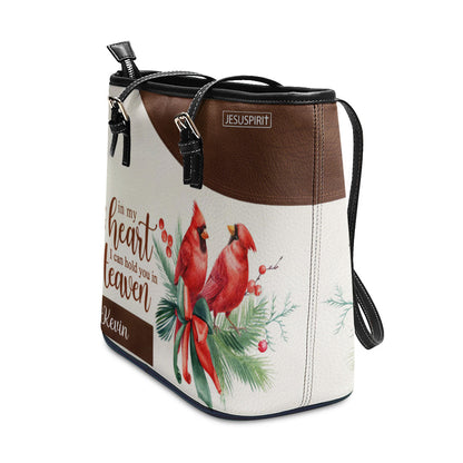 I'll Hold You In My Heart - Adorable Personalized Leather Tote Bag