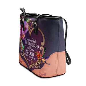 You Believe In God - Special Personalized Large Leather Tote Bag NUM393