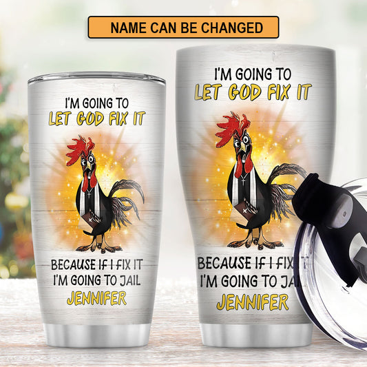 Jesuspirit | Christian Faith Gifts | Stainless Steel Tumbler | Let God Fix It SSTNAHN1005A