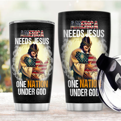 Jesuspirit | Christian Faith Gifts | Stainless Steel Tumbler | One Nation Under God SSTNAHN1007B