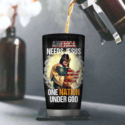 Jesuspirit | Christian Faith Gifts | Stainless Steel Tumbler | One Nation Under God SSTNAHN1007B