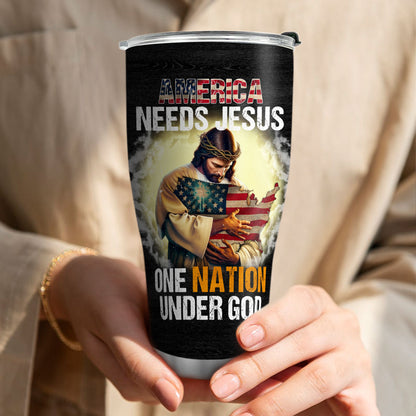 Jesuspirit | Christian Faith Gifts | Stainless Steel Tumbler | One Nation Under God SSTNAHN1007B