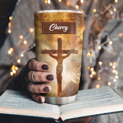 The Lord Is My Strength And My Song - Beautiful Personalized Christian Stainless Steel Tumbler 20oz NUH318