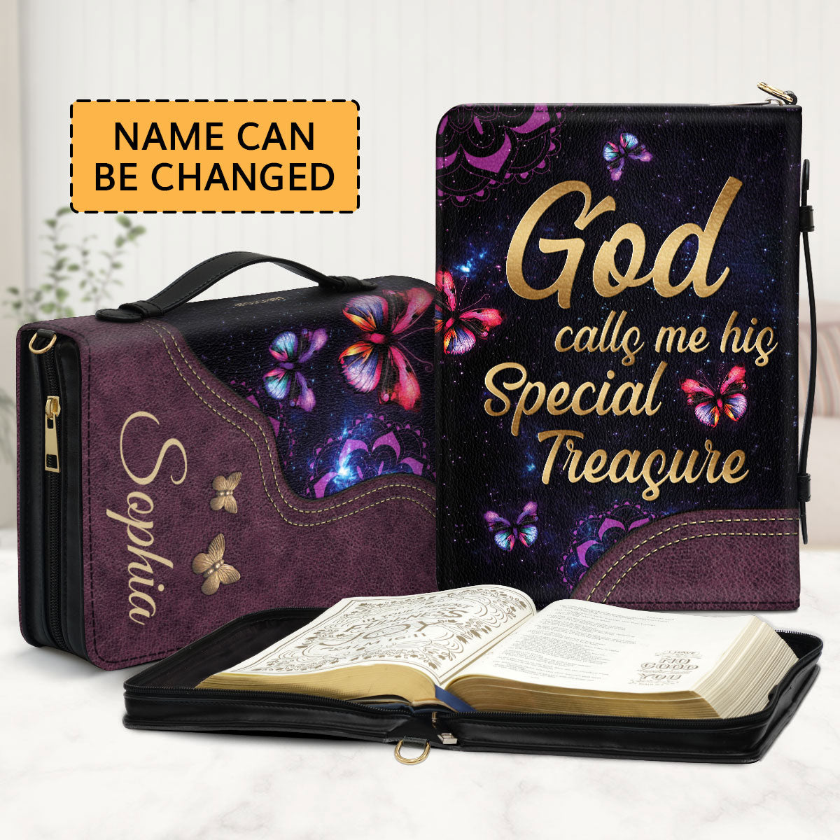 God Calls You His Special Treasure - Gorgeous Personalized Bible Cover AHN234