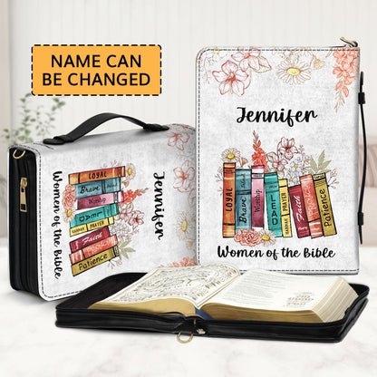 Jesuspirit | Women Of The Bible | Personalized Zippered Bible Cover With Handle | Christian Inspirational Gifts For Pastor BCNAHN1004A