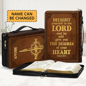Must-Have Personalized Bible Cover - Delight Yourself In The Lord BC06