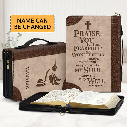 I Am Fearfully And Wonderfully Made - Unique Personalized Bible Cover BC12