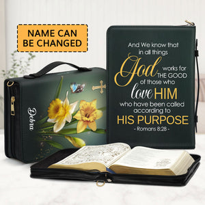 Jesuspirit Personalized Bible Cover | Romans 8:28 | Spiritual Gift Scripture | Best Christian Gifts For Pastor BCH741