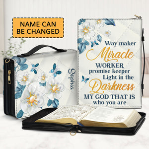Jesuspirit | Promise Keeper Light In The Darkness | Personalized Zippered Bible Cover | Meaningful Gift For Christian People BCHN612