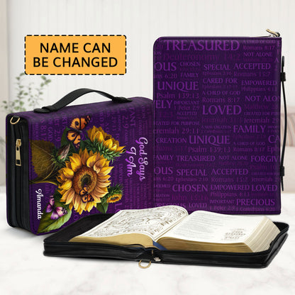 Jesuspirit | What God Says About You | Personalized Zippered Bible Cover With Handle | Worship Gifts For Women's Ministry BCHN742W