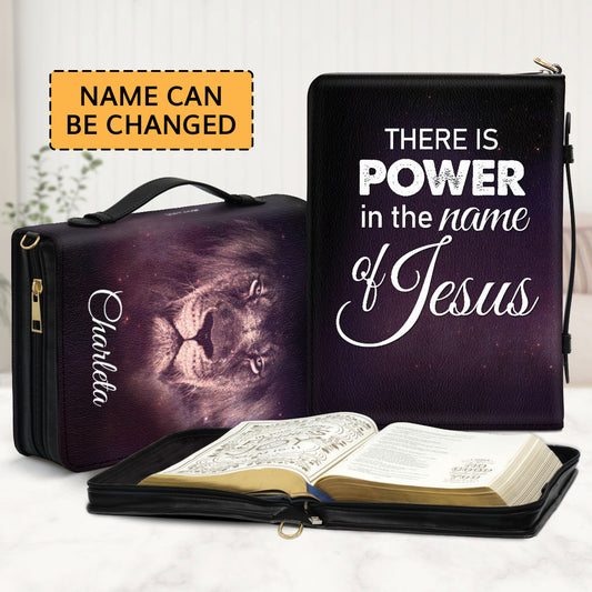 Personalized Bible Cover - There Is Power In The Name Of Jesus H01