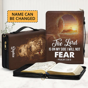 I Will Not Fall - Lion And Lamb Personalized Bible Cover H04