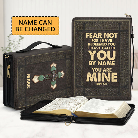 Jesuspirit Cross Bible Cover With Handle | Best Gift For Worship Members | Zippered Case With Name H05B