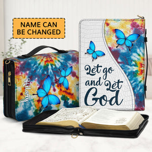 Colorful Personalized Bible Cover - Let Go And Let God H11A