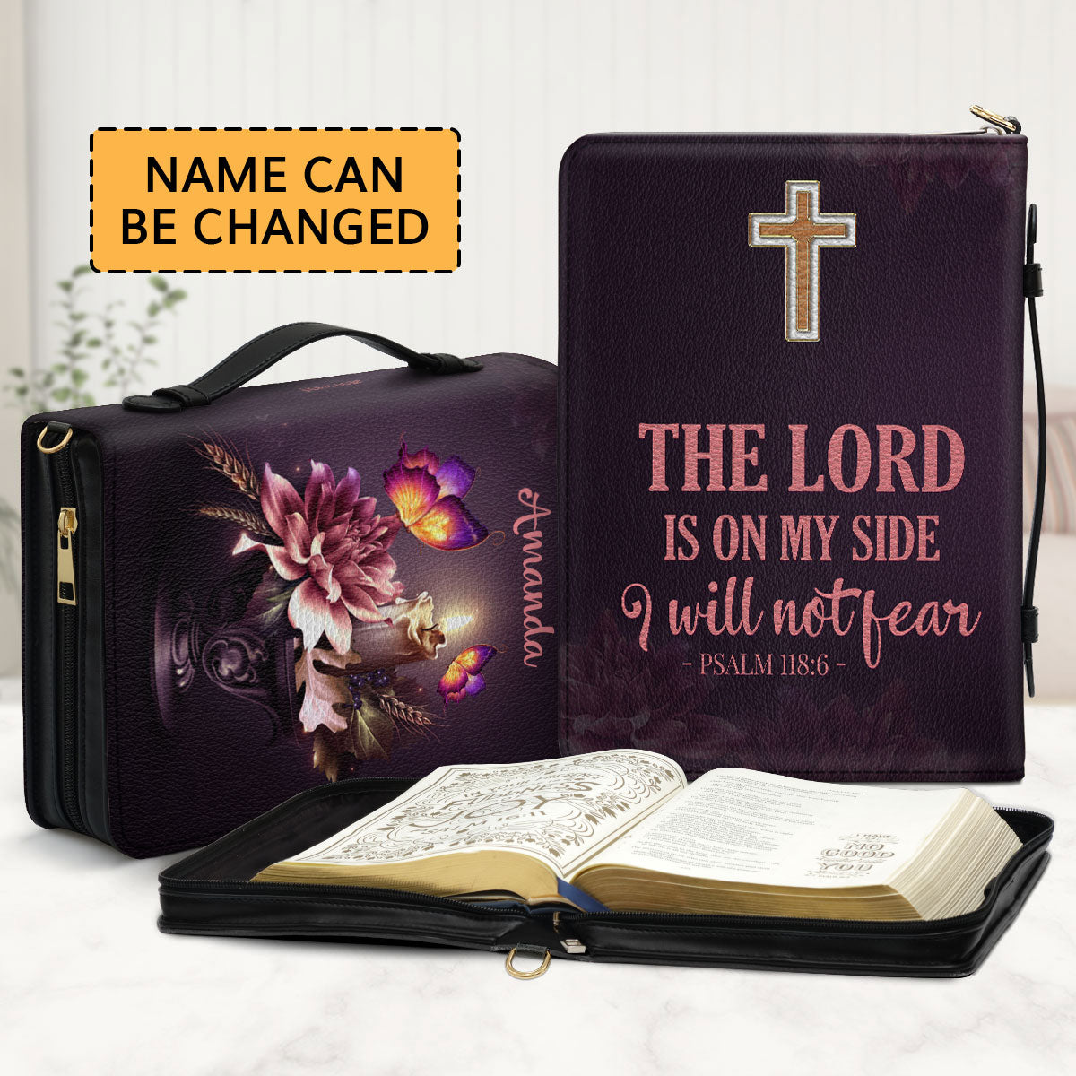 Beautiful Personalized Bible Cover - The Lord Is On My Side H12A