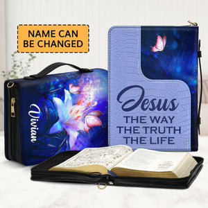 Jesus Is The Way - Personalized Lily Flower Bible Cover H13