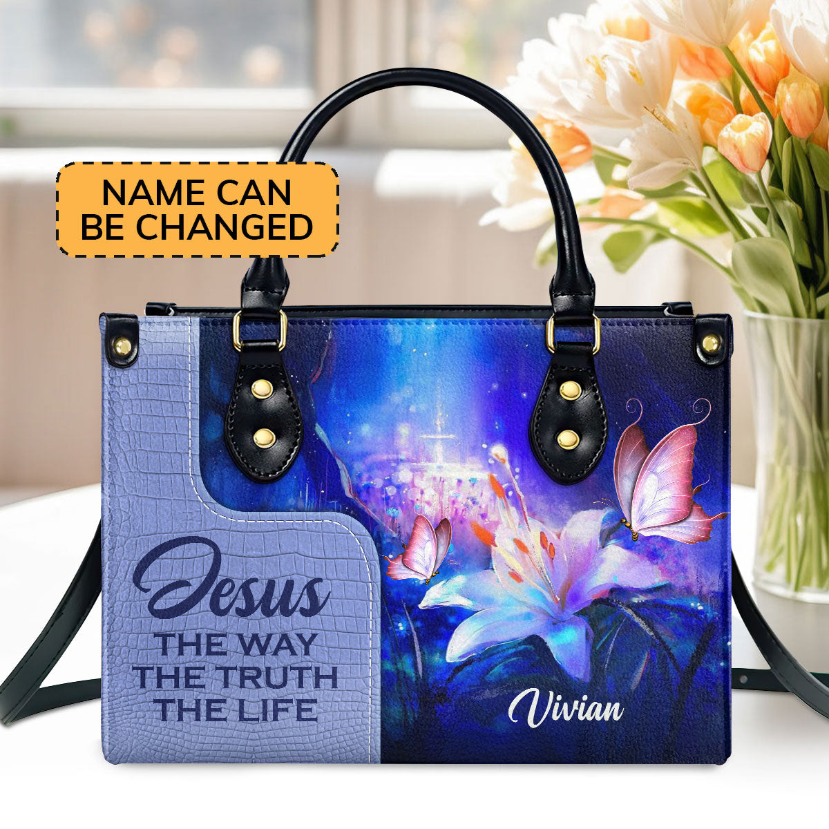 Jesuspirit Personalized Leather Handbag