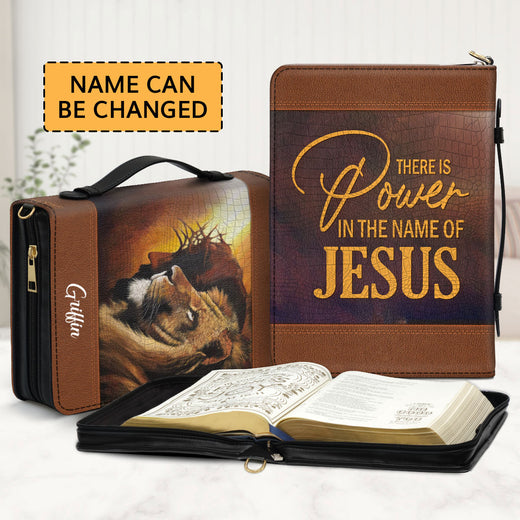 Personalized Christian Bible Cover - There Is Power In The Name Of Jesus H16