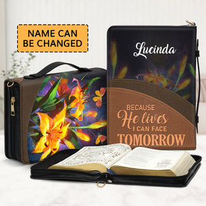 Because He Lives, I Can Face Tomorrow - Awesome Personalized Christian Bible Cover H17