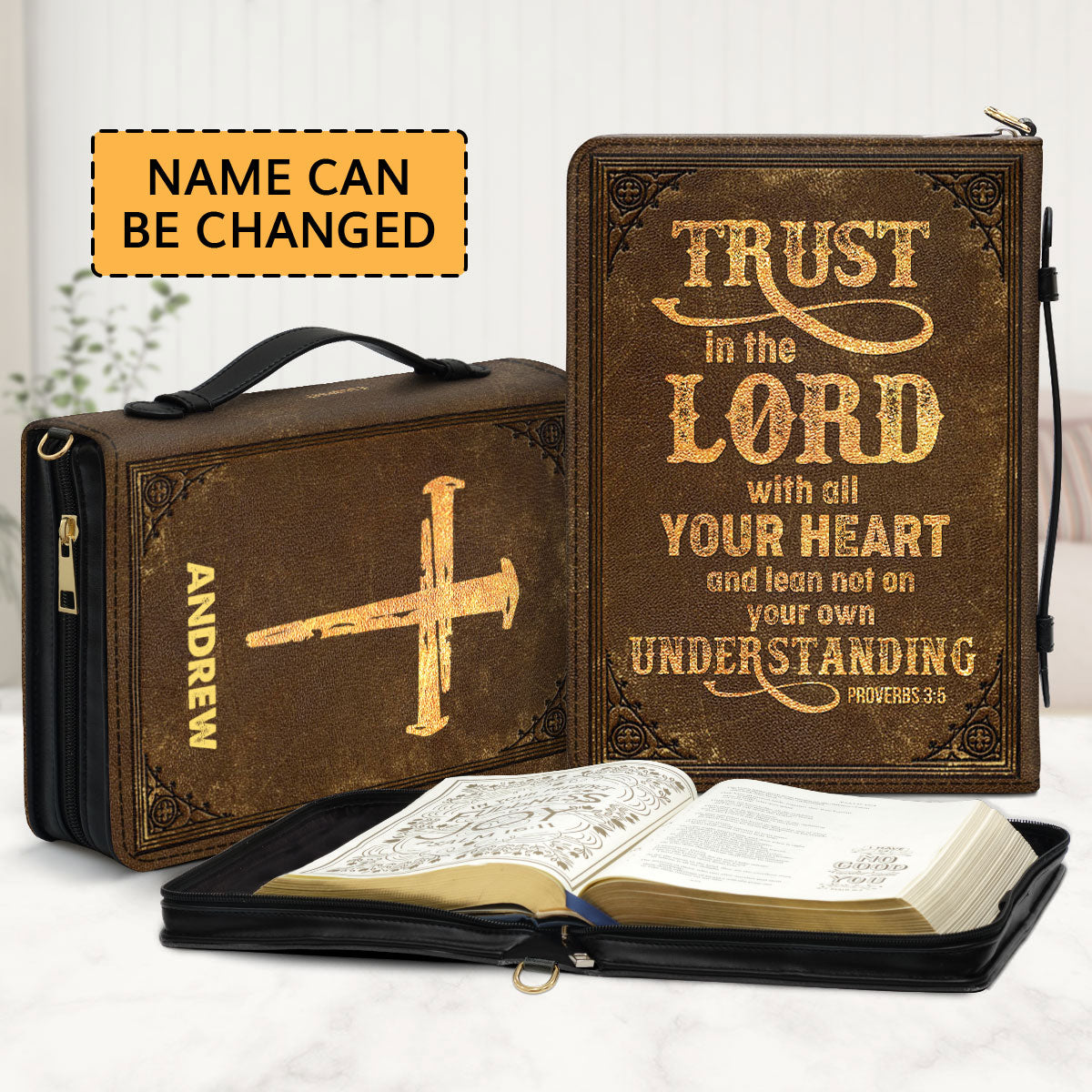 Jesuspirit Leather Bible Carrying Tote Bag