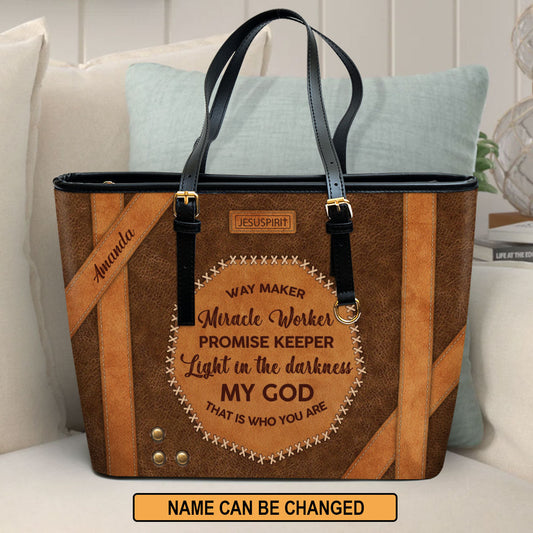 My God That Is Who You Are - Beautiful Large Leather Tote Bag HHN366
