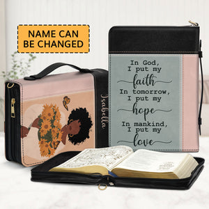 Lovely Personalized Bible Cover - I Put My Faith In God HHN390