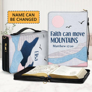 Faith Can Move Mountains - Beautiful Personalized Bible Cover HIHN289