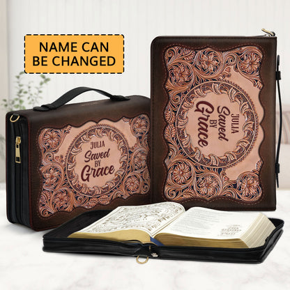 Special Personalized Bible Cover - Saved By Grace HIHN290