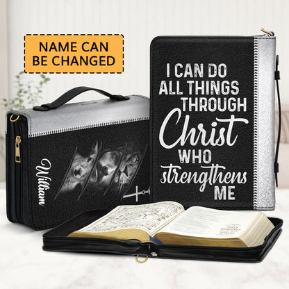 Must-Have Personalized Bible Cover - I Can Do All Things Through Chris HIHN314B