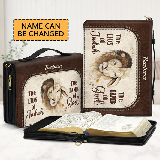 The Lion Of Judah The Lamb Of God - Awesome Personalized Bible Cover HIHN319