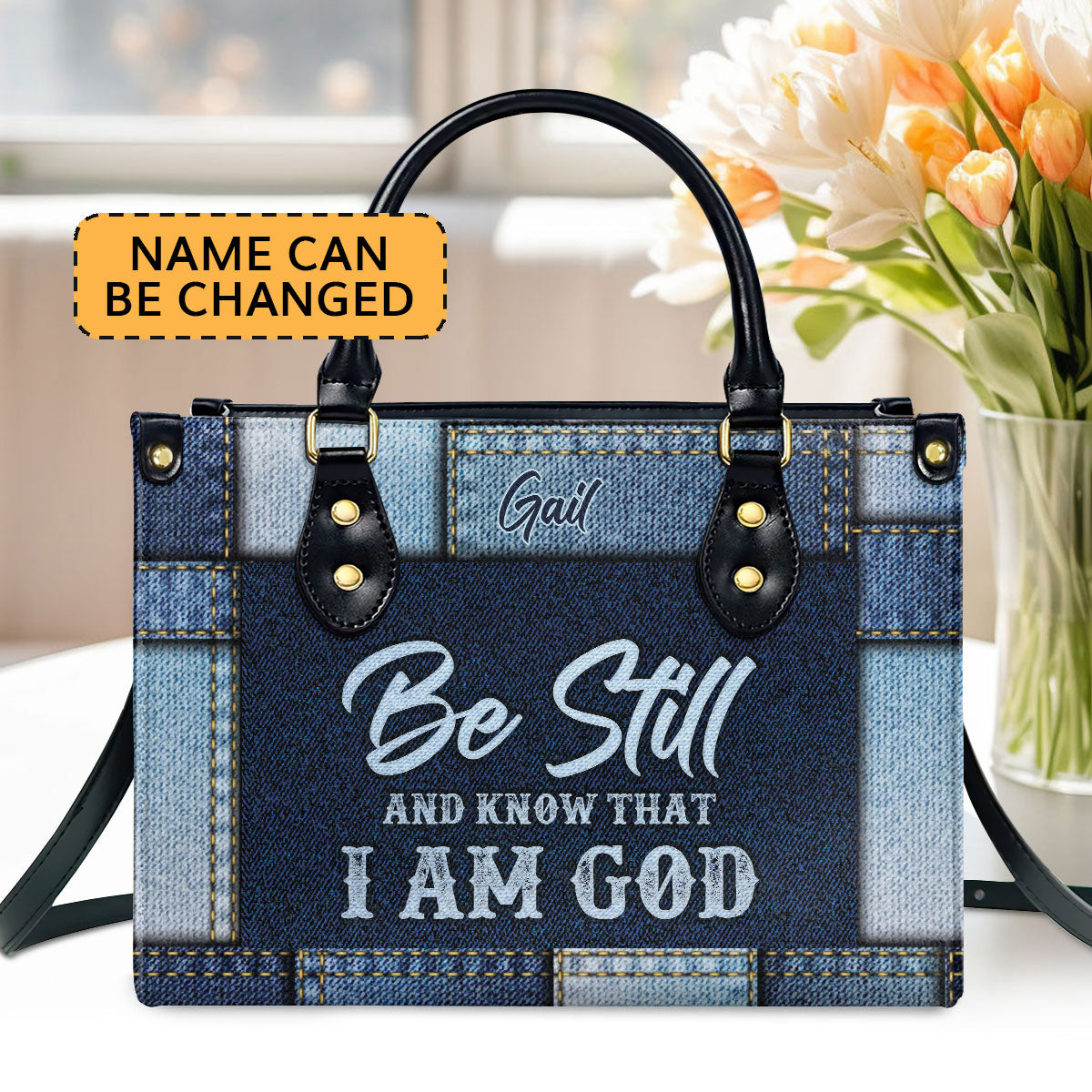 Unique Christian Leather Handbag - Be Still And Know That I Am God HN0 ...