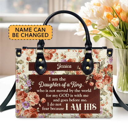 Jesuspirit | I Do Not Fear, For I Am His | Christian Gifts For Women | Personalized Leather Handbag With Handle LHBHN696