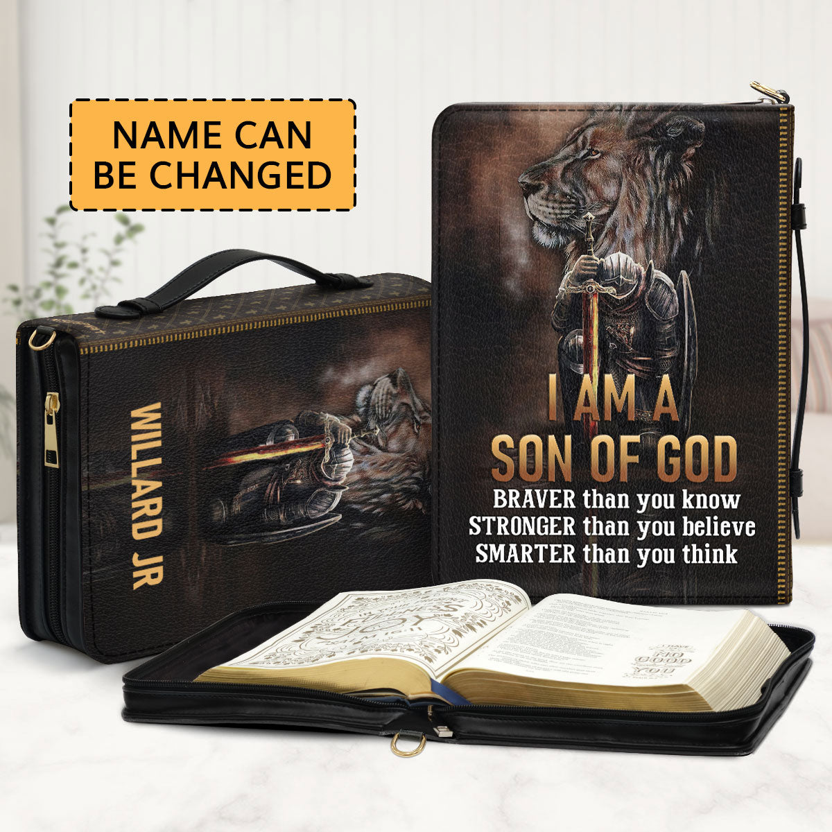 Unique Personalized Bible Cover - I Am A Son Of God NHN155B